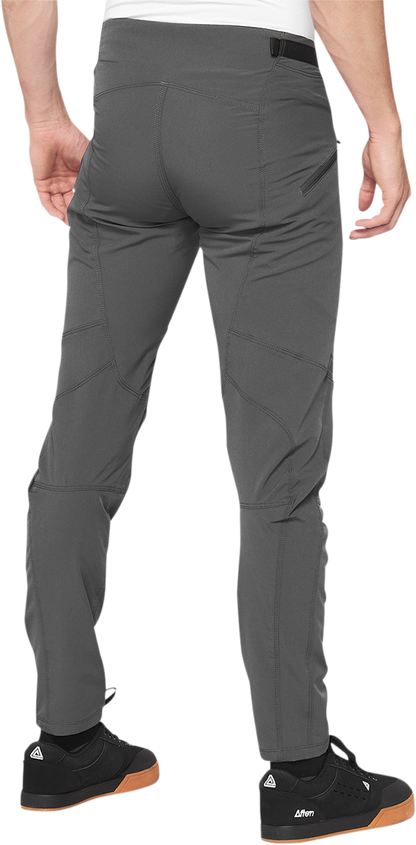 100% Airmatic Pants Charcoal US 28 - Lightweight, Durable Performance Gear - Kelly Motorsports