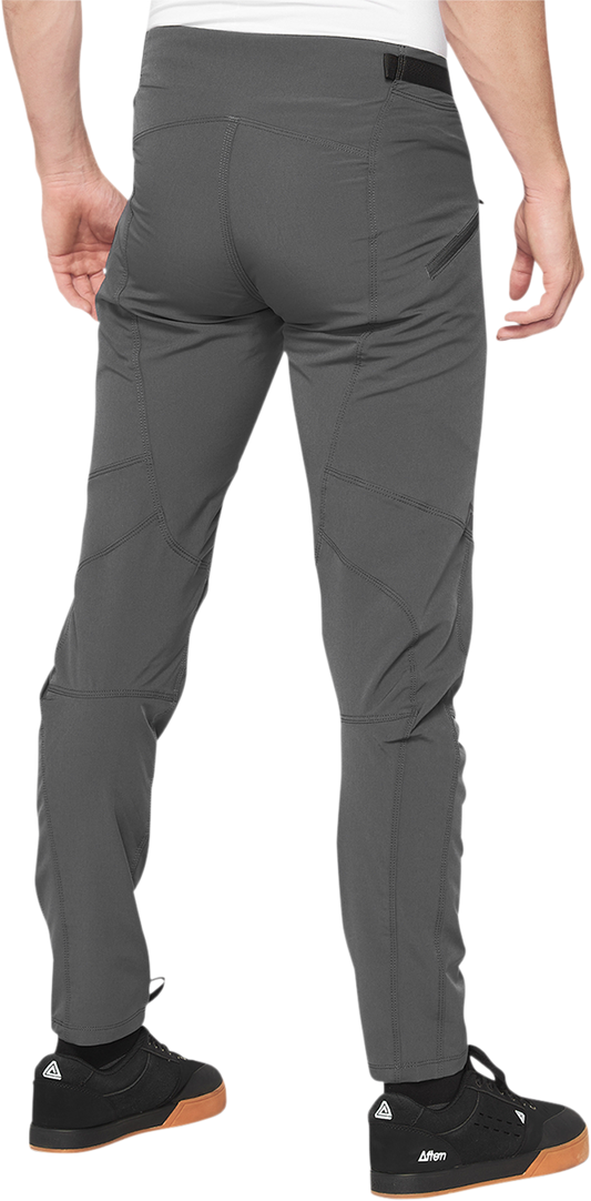 100% Airmatic Pants Charcoal US 28 - Lightweight, Durable Performance Gear - Kelly Motorsports
