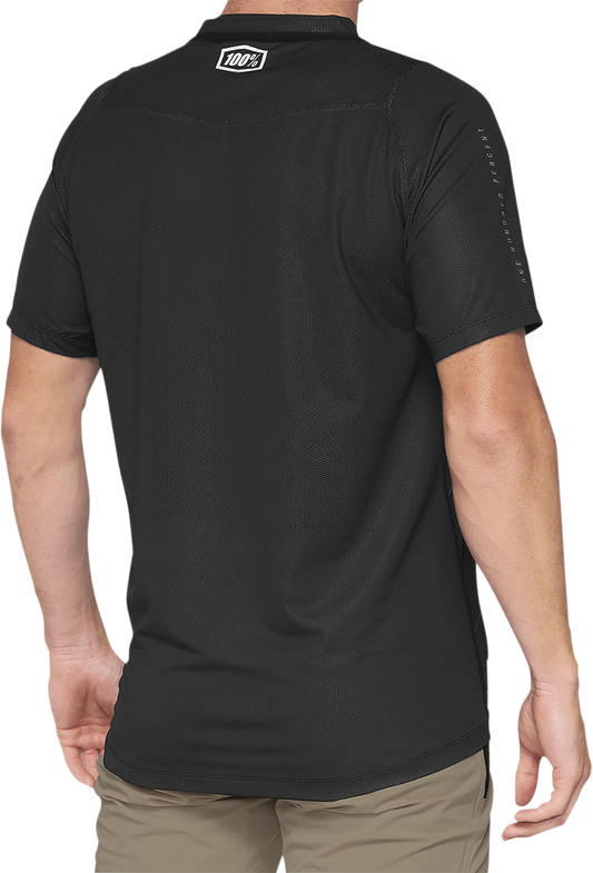 100% Celium Short - Sleeve Jersey - Dark Gray/Black, Part Number 41204 - 290 - 10 - Kelly Motorsports