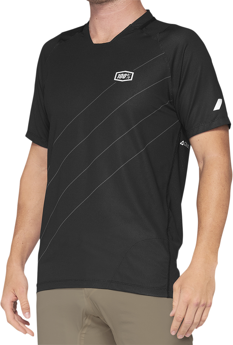 100% Celium Short - Sleeve Jersey - Dark Gray/Black, Part Number 41204 - 290 - 10 - Kelly Motorsports