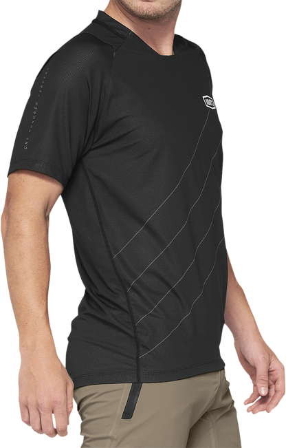 100% Celium Short - Sleeve Jersey - Dark Gray/Black, Part Number 41204 - 290 - 10 - Kelly Motorsports