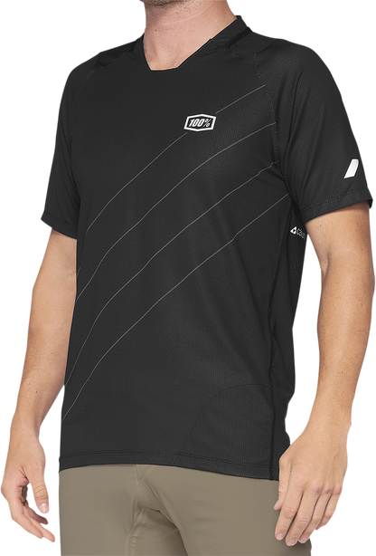 100% Celium Short - Sleeve Jersey for Cycling - Dark Gray/Black, Part 41204 - 290 - 11 - Kelly Motorsports