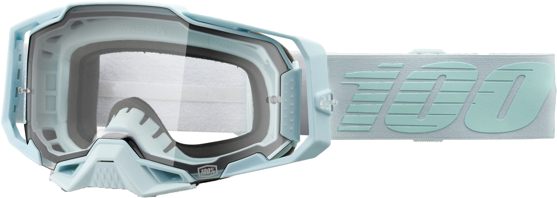 100 - Percent Armega Goggle with Fargo Clear Lens – Impact - Resistant MX Goggles with Ultra HD Clarity and Quick - Change System - Kelly Motorsports