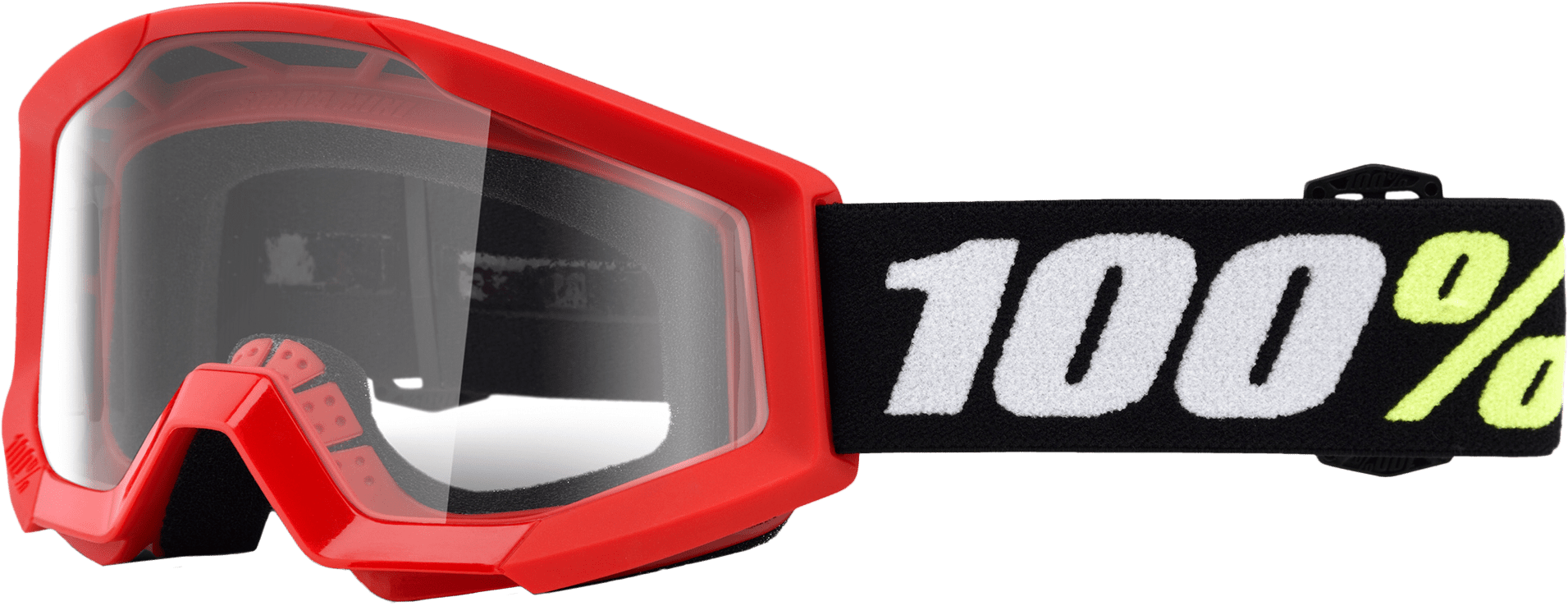 100 Percent Strata Mini Goggle with Red Clear Lens - Part Number 50033-00005 - Kelly Motorsports