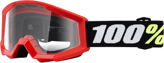 100 Percent Strata Mini Goggle with Red Clear Lens - Part Number 50033-00005 - Kelly Motorsports