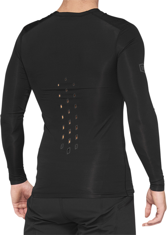 100% R - Core Concept Long - Sleeve Jersey Black - Part Number 40004 - 00000 - Kelly Motorsports