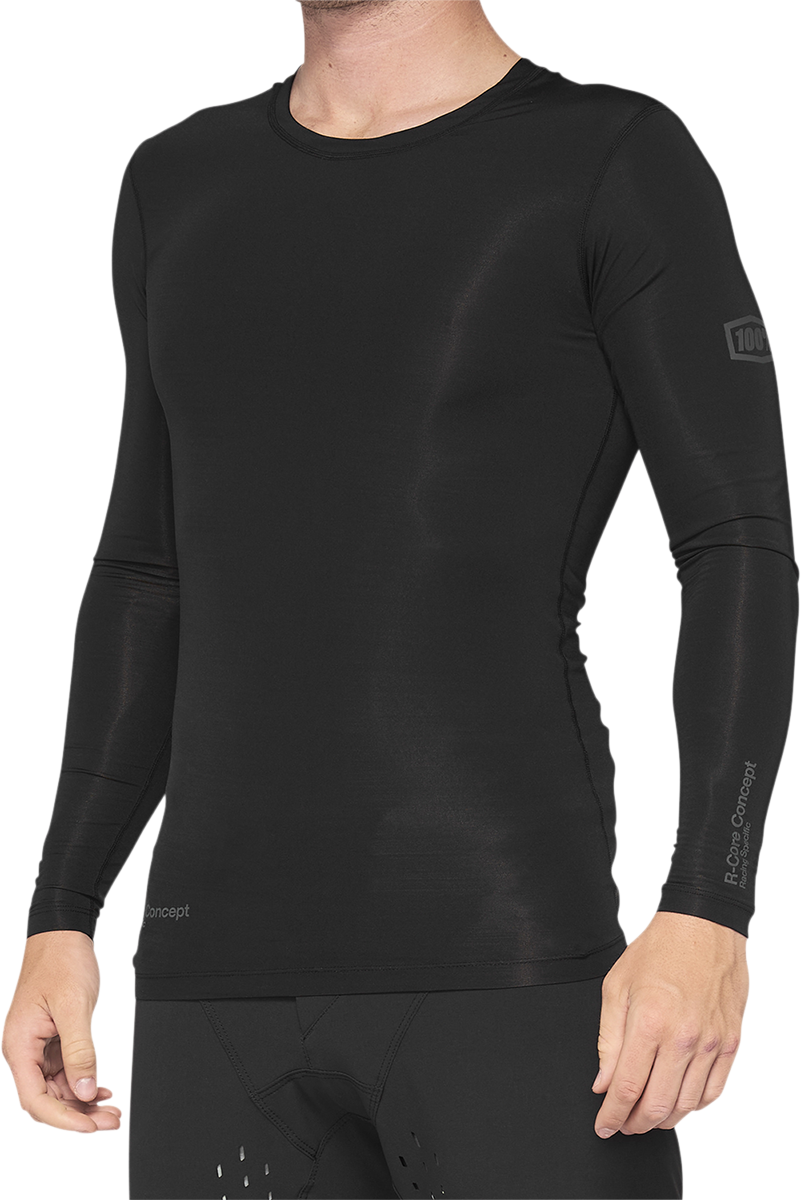 100% R - Core Concept Long - Sleeve Jersey Black - Part Number 40004 - 00000 - Kelly Motorsports