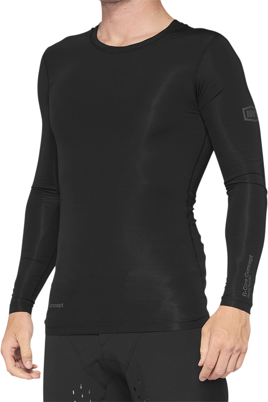 100% R - Core Concept Long - Sleeve Jersey - Black, Part Number 40004 - 00001 - Kelly Motorsports
