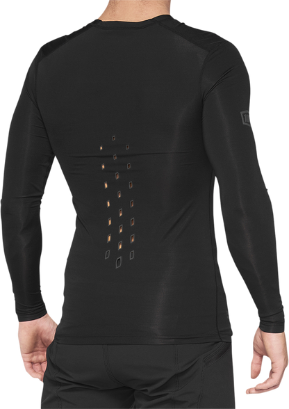 100% R - Core Concept Long - Sleeve Jersey - Black, Part Number 40004 - 00003, XL - Kelly Motorsports