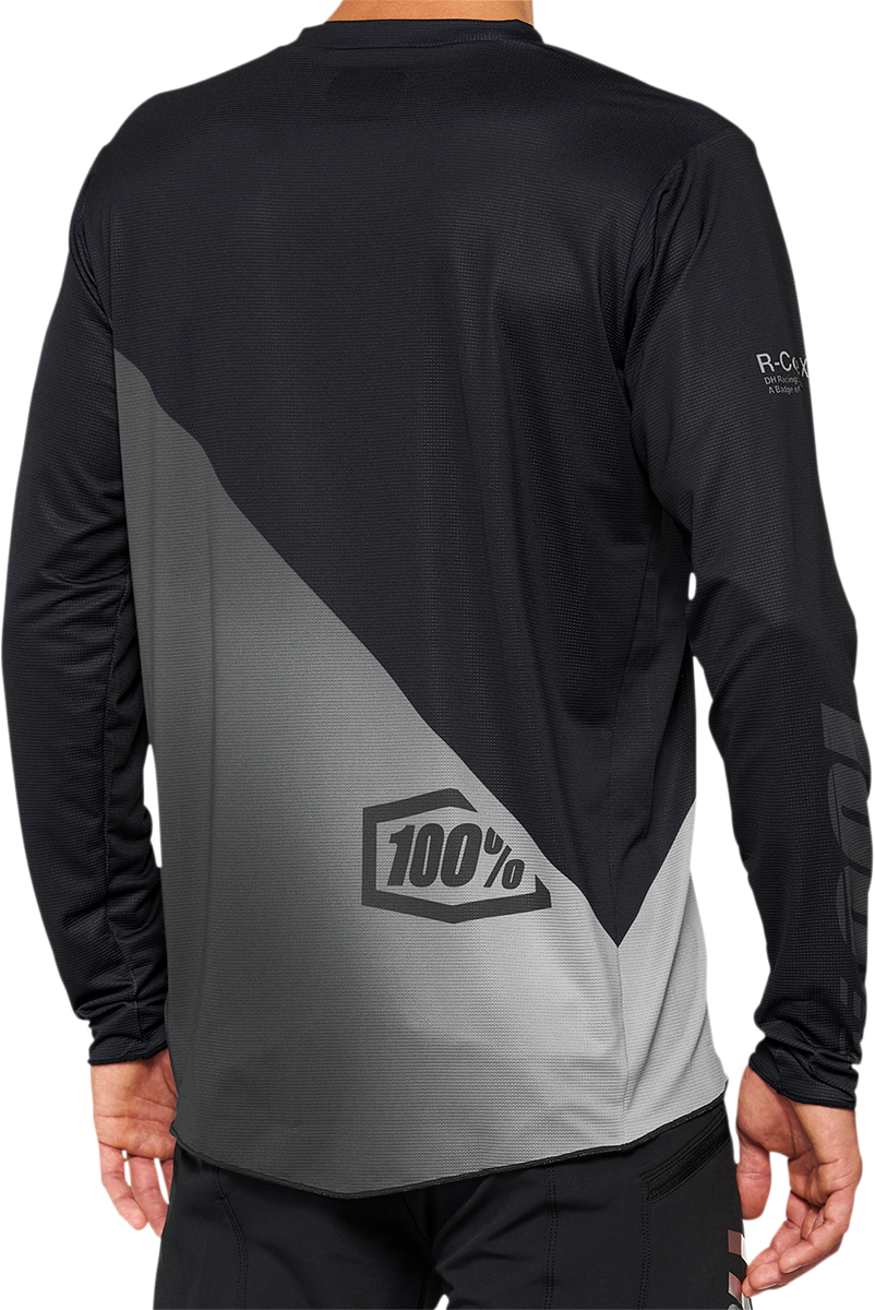 100% R - Core X Long - Sleeve Jersey - Black/Gray - Medium by 100% Part 40000 - 00001 - Kelly Motorsports