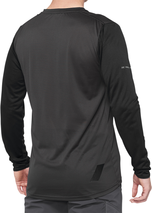 100% Ridecamp Long - Sleeve Jersey Black/Charcoal, Part 40028 - 00001 - Kelly Motorsports