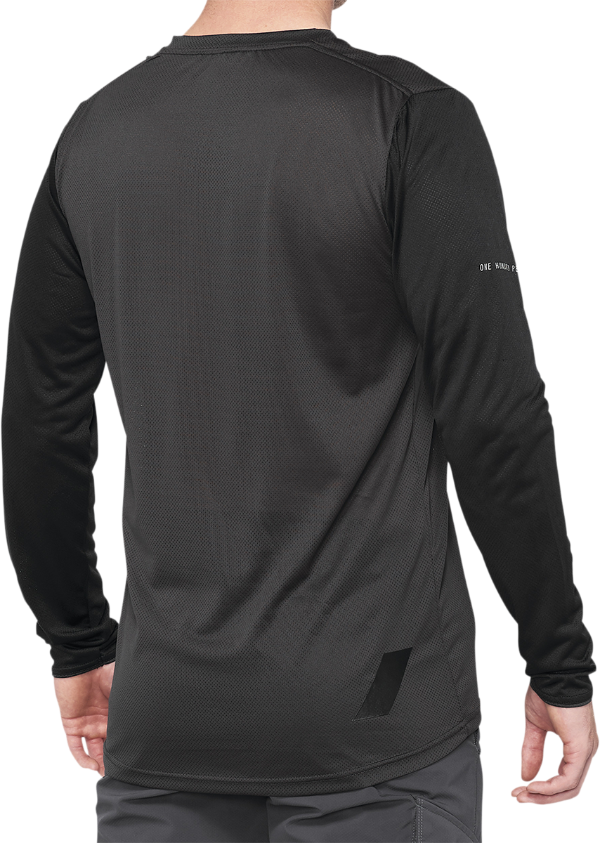 100% Ridecamp Long - Sleeve Jersey Black/Charcoal XL - Part 40028 - 00003 - Kelly Motorsports
