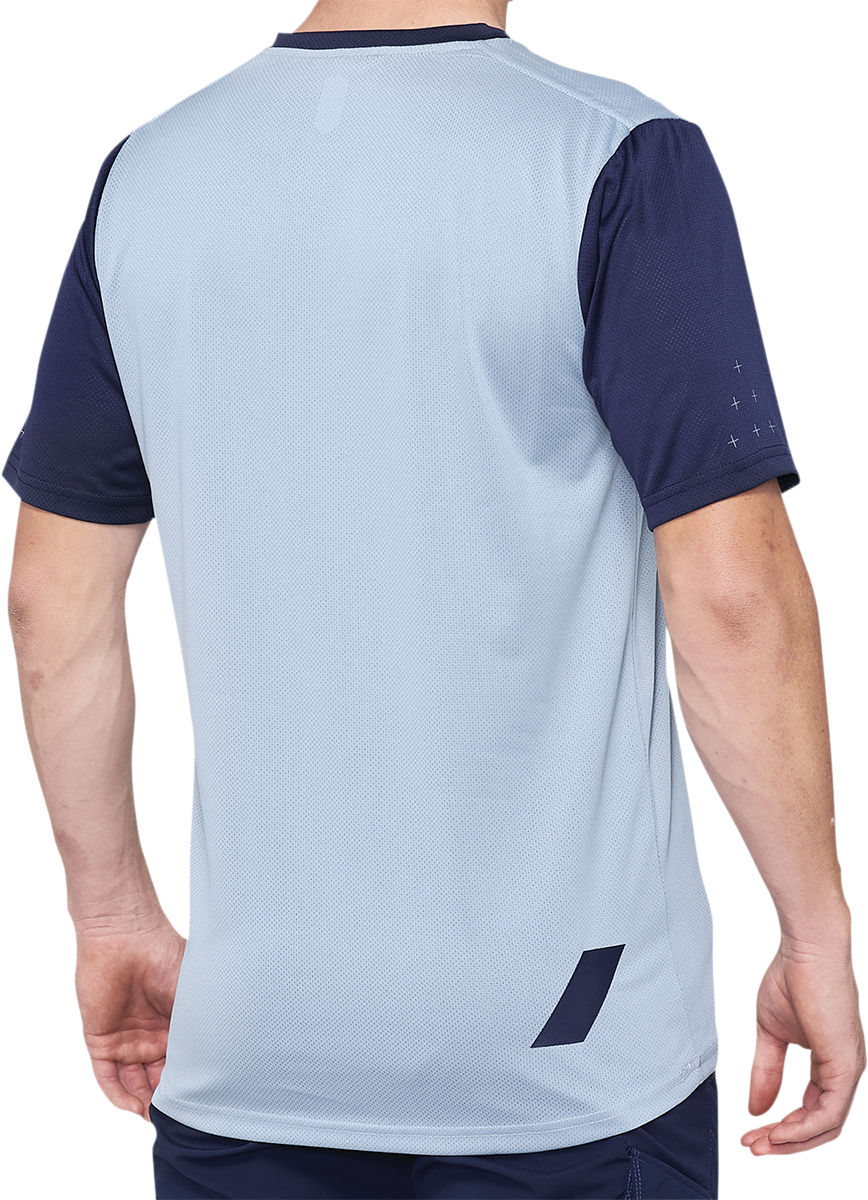 100% Ridecamp Short - Sleeve Jersey - Blue/Navy - Small (Part Number 40027 - 00010) - Kelly Motorsports