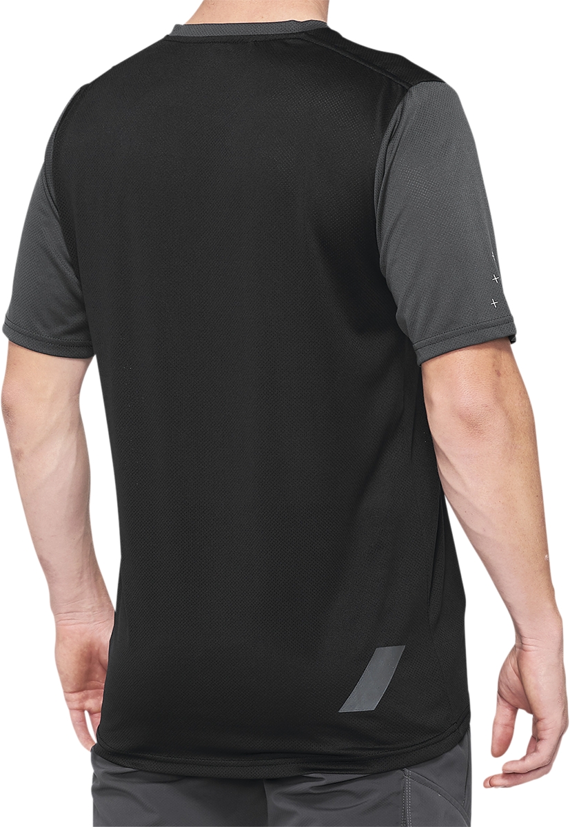 100% Ridecamp Short - Sleeve Jersey - Charcoal/Black, Part No. 40027 - 00008, XL - Kelly Motorsports