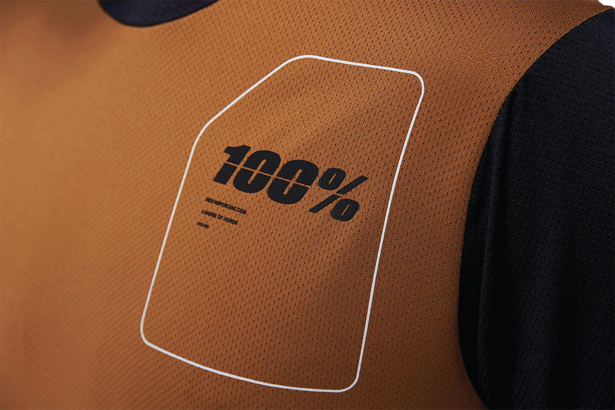 100% Ridecamp Short - Sleeve Jersey - Terracotta/Black, Part Number 40027 - 00015 - Kelly Motorsports