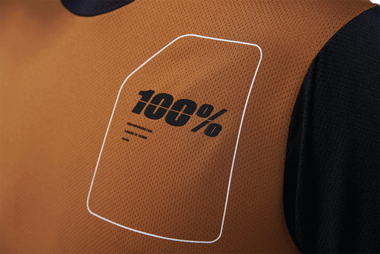 100% Ridecamp Short - Sleeve Jersey - Terracotta/Black, Part Number 40027 - 00015 - Kelly Motorsports