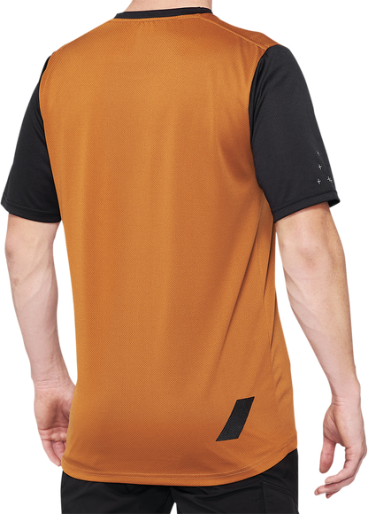 100% Ridecamp Short - Sleeve Jersey - Terracotta/Black, Part Number 40027 - 00017 - Kelly Motorsports