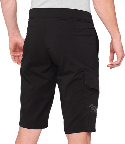 100% Ridecamp Shorts - Black - US 28 40029-00000 - Kelly Motorsports