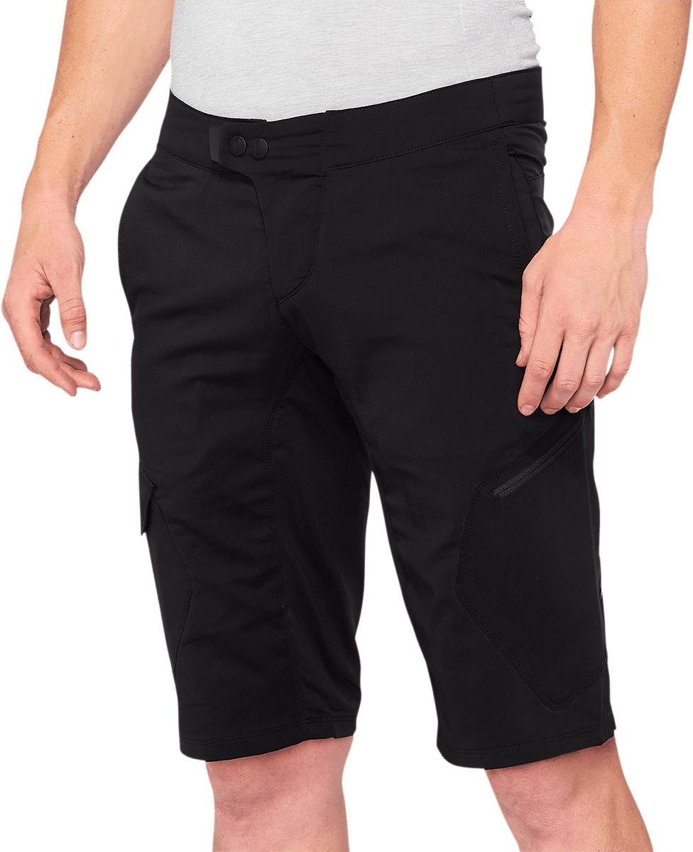 100% Ridecamp Shorts - Black - US 30 40029-00001 - Kelly Motorsports