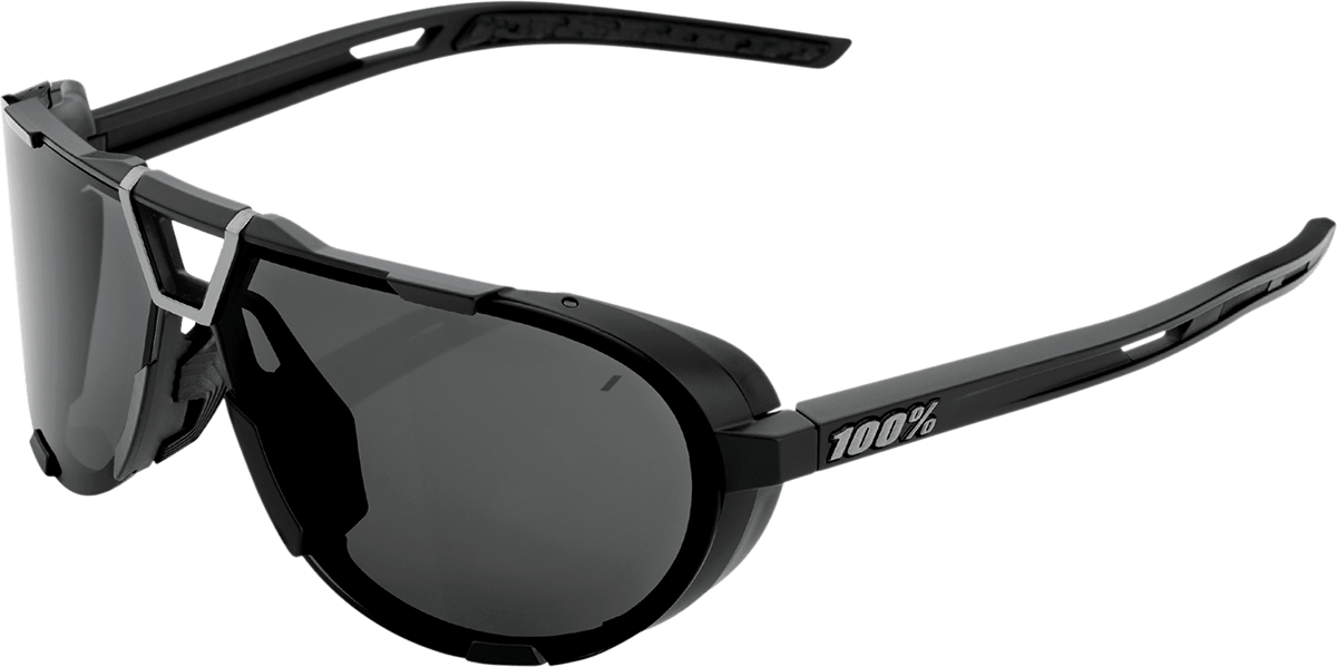 100% Westcraft Sunglasses - Matte Black - Smoke Lens 61046-102-01 - Kelly Motorsports