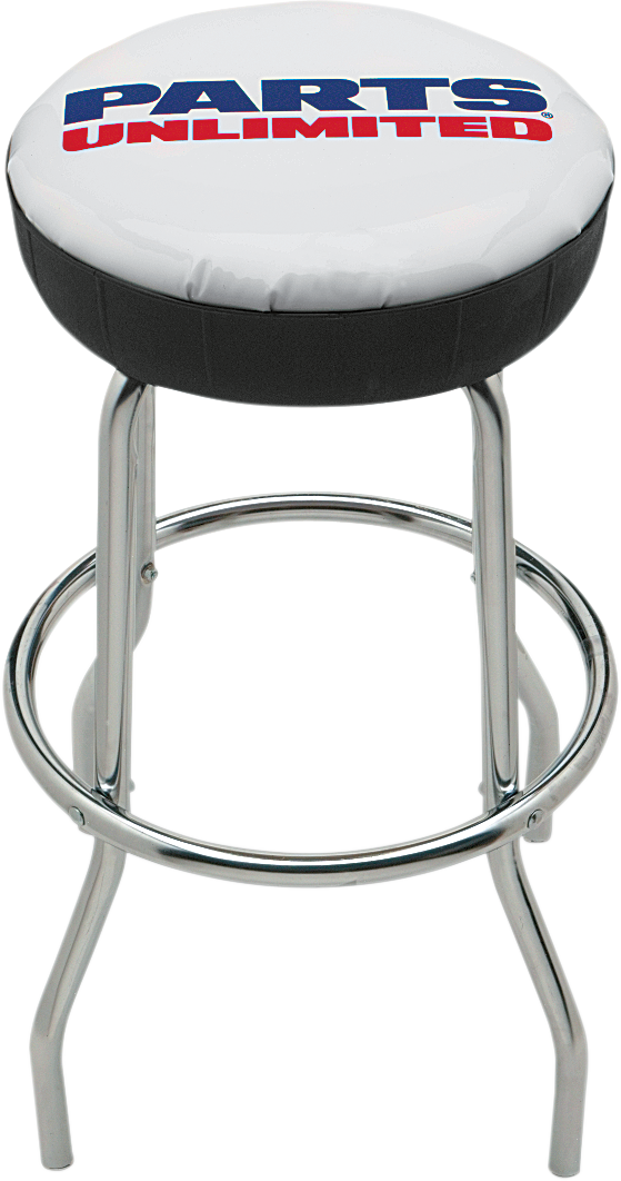 Parts Unlimited Bar Stool X80-6020P with Chrome Pedestals and Logo Design