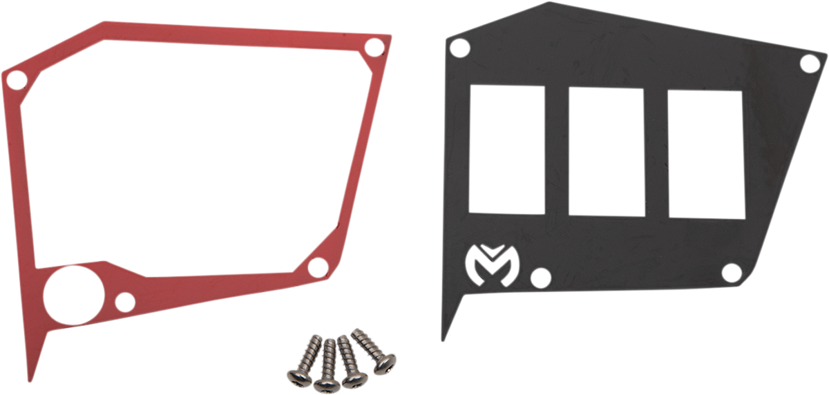 MOOSE OFFROAD Dash Plate for RZR – Red, Part Number 100-5068-PU