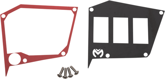 MOOSE OFFROAD Dash Plate for RZR – Red, Part Number 100-5068-PU