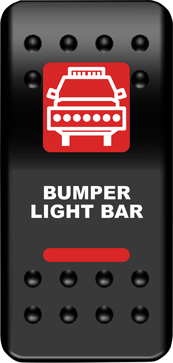 Moose Offroad Bumper Light Bar LED Back Light Switch - Red BLB-PWR-R