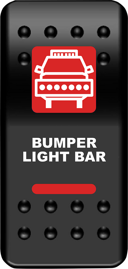 Moose Offroad Bumper Light Bar LED Back Light Switch - Red BLB-PWR-R