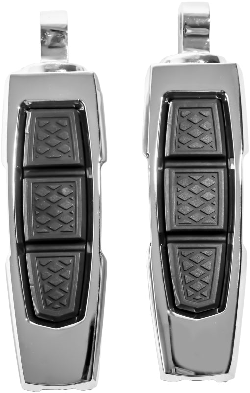 Kuryakyn Enygma Pegs with Adapter – Chrome | Motorcycle Foot Rest with Modern Design and Aluminum Construction
