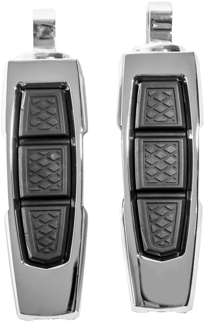 Kuryakyn Enygma Pegs with Adapter – Chrome | Motorcycle Foot Rest with Modern Design and Aluminum Construction