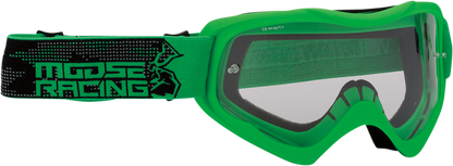 Moose Offroad Qualifier Goggle - Agroid Green with Clear Lens (Part #2601-2655)