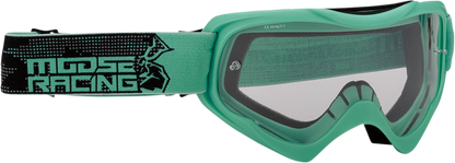 MOOSE OFFROAD Qualifier Goggle - Agroid Mint with Clear Lens (Part No. 2601-2657)