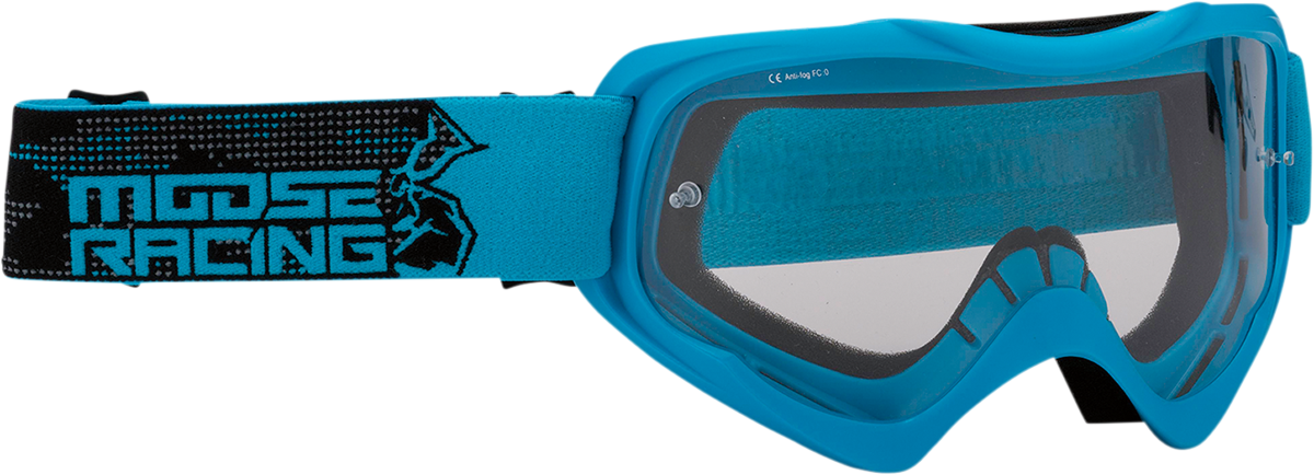 MOOSE OFFROAD Qualifier Goggle - Agroid Blue with Clear Lens (Part No. 2601-2659)