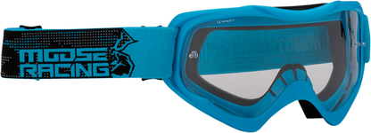 MOOSE OFFROAD Qualifier Goggle - Agroid Blue with Clear Lens (Part No. 2601-2659)