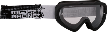 MOOSE OFFROAD Youth Qualifier Goggle - Agroid Stealth with Clear Lens Part 2601-2660