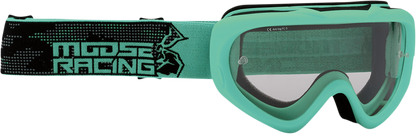 MOOSE OFFROAD Youth Qualifier Goggle - Agroid Mint with Clear Lens, Part #2601-2664