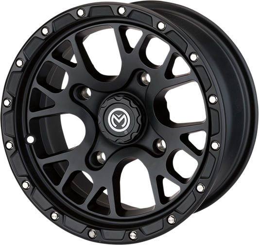 Moose Offroad 545X Black 14x7 Wheel for 4/110 Bolt Pattern - Front and Rear