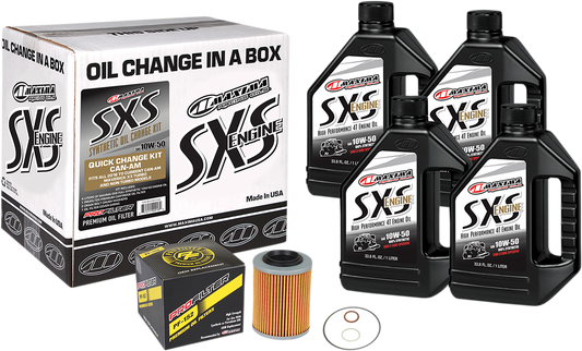 MAXIMA RACING OIL SXS Synthetic Engine Oil Change Kit for Can-Am 10W-50 - Part No. 90-219013-CA