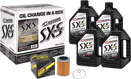 Maxima Racing Oil SXS Synthetic Oil Change Kit for Can-Am – 5W-40, Part Number 90-469013-CA