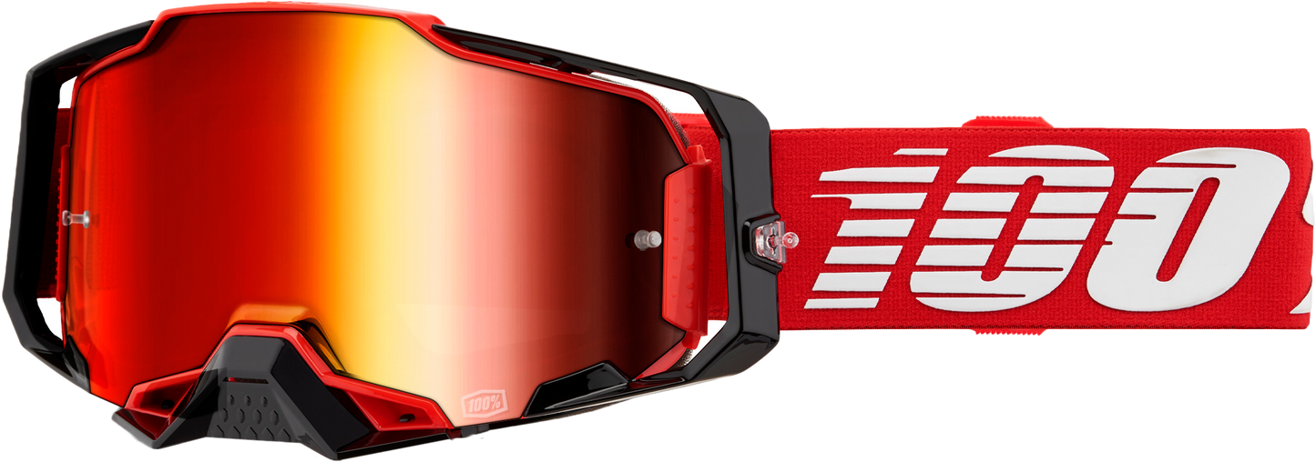 100-Percent Armega Goggle with Red Mirror Red Lens – High-Performance Motocross Eye Protection