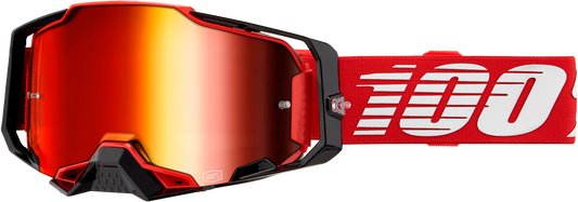 100-Percent Armega Goggle with Red Mirror Red Lens – High-Performance Motocross Eye Protection