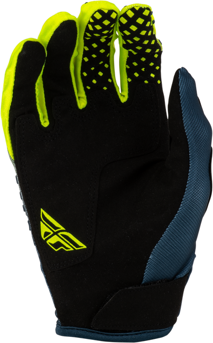 Youth Kinetic Fade Gloves Navy/Hi Vis/White Ym