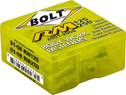 BOLT Full Plastic Fastener Kit for Suzuki RM250 and RM125 (Part SUZ-0108120)