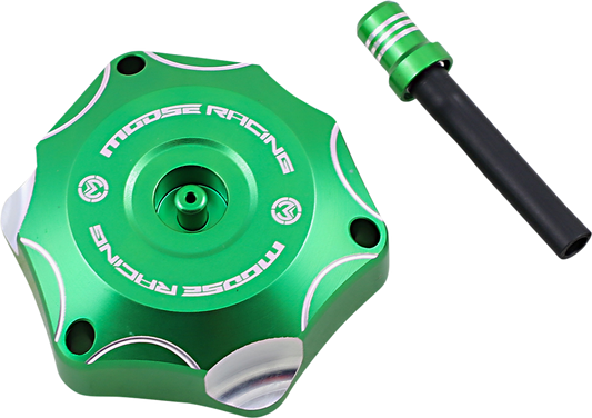 MOOSE OFFROAD Aluminum Gas Cap for Kawasaki T03-2116GN - Green