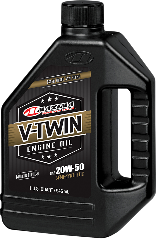 Maxima Racing Oil V-Twin Semi-Synthetic Engine Oil 20W-50 - 1 Liter (Part #30-14901)
