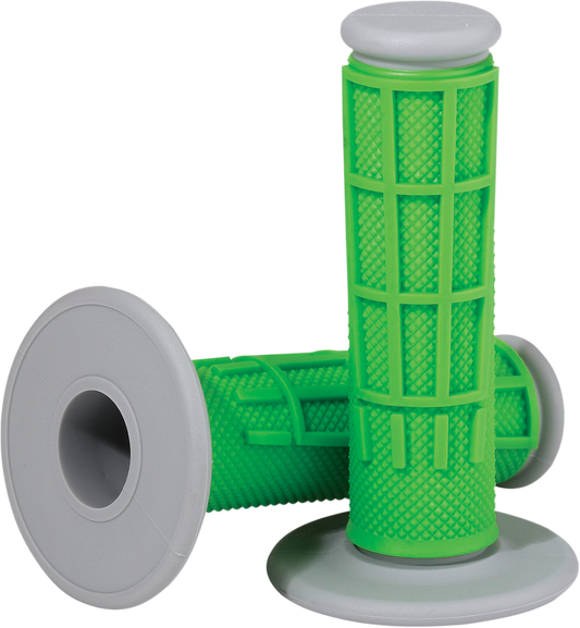 Moose Offroad Comp Diamond Half Waffle Grips - Green (Part Number: 1MG2315-GEM)