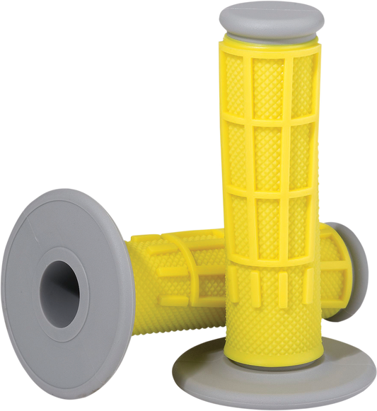 Moose Offroad Comp Diamond Half Waffle Grips - Yellow (Part Number 1MG2315-YEM)