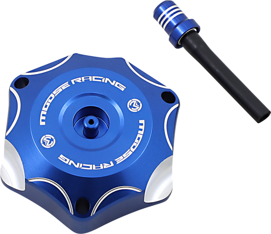 MOOSE OFFROAD Aluminum Gas Cap for Yamaha T03-4131L - Blue