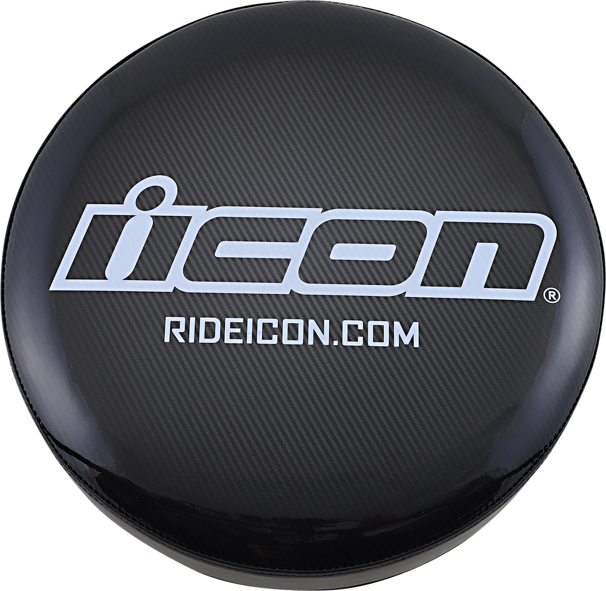 ICON Black Bar Stool Seat X80-6020IC-A with Bright Logo Finish